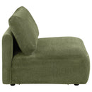  Coaster Furniture Elysia 551895 Chenille Upholstered Modular Armless Chair - Green IMAGE 9
