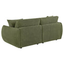  Coaster Furniture Elysia 551895-LOVE Chenille Upholstered Modular Lounge Loveseat - Green IMAGE 6