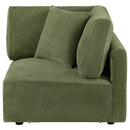  Coaster Furniture Elysia 551896 Chenille Upholstered Modular Corner Chair - Green IMAGE 2