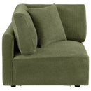  Coaster Furniture Elysia 551896 Chenille Upholstered Modular Corner Chair - Green IMAGE 3