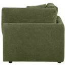  Coaster Furniture Elysia 551896 Chenille Upholstered Modular Corner Chair - Green IMAGE 5