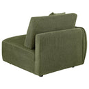  Coaster Furniture Elysia 551898LAF Chenille Upholstered Modular LAF Chair - Green IMAGE 3