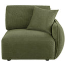  Coaster Furniture Elysia 551898RAF Chenille Upholstered Modular RAF Chair - Green IMAGE 5