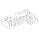  Coaster Furniture Amara 551911-SETA 3-Piece Upholstered Sectional Sofa IMAGE 9
