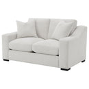  Coaster Furniture Ashlyn 552092 Fabric Upholstered Track Arm Loveseat - Sand IMAGE 11