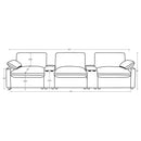 Coaster Furniture Collins 609561PT 5-Piece Power Reclining Home Theater Seating - Grey IMAGE 12