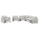  Coaster Furniture Collins 609563P Upholstered Power Recliner Chair - Grey IMAGE 10