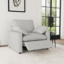  Coaster Furniture Collins 609563P Upholstered Power Recliner Chair - Grey IMAGE 6