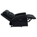  Coaster Furniture Hewitt 609613PP Leather Upholstered Dual Power Recliner Chair - Black IMAGE 1