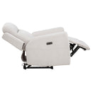  Coaster Furniture Kennett 610153P Chenille Upholstered Power Recliner Chair - Ivory IMAGE 11