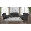  Coaster Furniture Kennett 610154P Chenille Upholstered Power Reclining Sofa - Dark Grey IMAGE 9