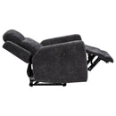  Coaster Furniture Kennett 610156P Chenille Upholstered Power Recliner Chair - Dark Grey IMAGE 6