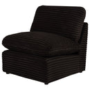  Coaster Furniture Collins 610350AC Modular Armless Chair - Chocolate Brown IMAGE 1