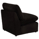 Coaster Furniture Collins 610350AC Modular Armless Chair - Chocolate Brown IMAGE 3