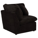  Coaster Furniture Collins 610350CRN Modular Corner Chair - Chocolate Brown IMAGE 1