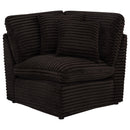  Coaster Furniture Collins 610350CRN Modular Corner Chair - Chocolate Brown IMAGE 2