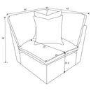  Coaster Furniture Collins 610350CRN Modular Corner Chair - Chocolate Brown IMAGE 9