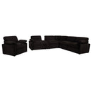  Coaster Furniture Collins 610353P Upholstered Power Recliner Chair - Chocolate Brown IMAGE 8