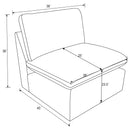  Coaster Furniture Collins 610360AC Modular Armless Chair - Black IMAGE 10