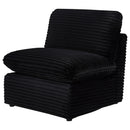  Coaster Furniture Collins 610360AC Modular Armless Chair - Black IMAGE 1