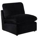  Coaster Furniture Collins 610360AC Modular Armless Chair - Black IMAGE 3