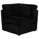  Coaster Furniture Collins 610360CRN Modular Corner Chair - Black IMAGE 2