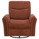  Coaster Furniture Adler 610433P Upholstered Power Swivel Glider Recliner - Rust IMAGE 7