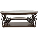  Coaster Furniture Laney 702448-S2 2-piece Glass Top Coffee and End Table Set - Dark Merlot IMAGE 6