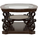  Coaster Furniture Laney 702448-S2 2-piece Glass Top Coffee and End Table Set - Dark Merlot IMAGE 7