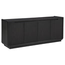  Coaster Furniture Leandro 704633 72-inch 4-door TV Stand Media Console - Burnished Black IMAGE 2