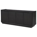  Coaster Furniture Leandro 704633 72-inch 4-door TV Stand Media Console - Burnished Black IMAGE 3