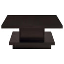  Coaster Furniture Reston 705168-S3 3-piece Square Coffee and End Table Set - Cappuccino IMAGE 1