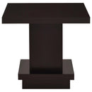  Coaster Furniture Reston 705168-S3 3-piece Square Coffee and End Table Set - Cappuccino IMAGE 2