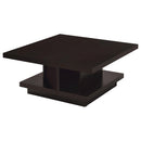  Coaster Furniture Reston 705168-S3 3-piece Square Coffee and End Table Set - Cappuccino IMAGE 7
