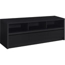  Coaster Furniture Rutland 705802 59-inch 3-drawer TV Stand Media Console - Black IMAGE 1