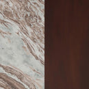  Coaster Furniture Jenna 706167 Round Marble Top Mango Wood End Table - Brown IMAGE 1