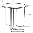 Coaster Furniture Jenna 706167 Round Marble Top Mango Wood End Table - Brown IMAGE 4