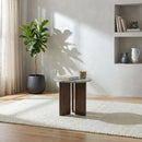  Coaster Furniture Jenna 706167 Round Marble Top Mango Wood End Table - Brown IMAGE 6
