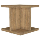  Coaster Furniture Cortona 706177 Square Engineered Wood Side Table - Mango IMAGE 1