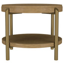  Coaster Furniture Arini 706187 Round Side Table With Storage Shelf - Sand Wash IMAGE 6