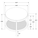  Coaster Furniture Arini 706187 Round Side Table With Storage Shelf - Sand Wash IMAGE 9