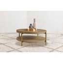  Coaster Furniture Arini 706188 Round Coffee Table With Storage Shelf - Sand Wash IMAGE 3