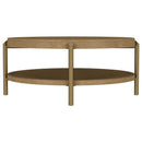  Coaster Furniture Arini 706188 Round Coffee Table With Storage Shelf - Sand Wash IMAGE 4
