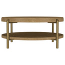  Coaster Furniture Arini 706188 Round Coffee Table With Storage Shelf - Sand Wash IMAGE 6