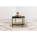  Coaster Furniture Arini 706197 Round Side Table With Storage Shelf - Black IMAGE 5