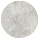  Coaster Furniture Haven 706208 Round Genuine White Marble Top Coffee Table - Black IMAGE 4