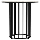  Coaster Furniture Haven 706208-S3 3-piece Round Marble Coffee and End Table Set - Black IMAGE 2