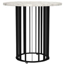  Coaster Furniture Haven 706208-S3 3-piece Round Marble Coffee and End Table Set - Black IMAGE 8