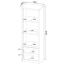  Coaster Furniture Winfield 706224 3-shelf Media Tower Entertainment Pier - Black IMAGE 9