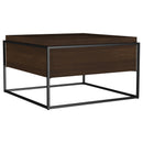  Coaster Furniture Fulton 706238 30-inch Square Mango Wood Coffee Table - Dark Brown IMAGE 2